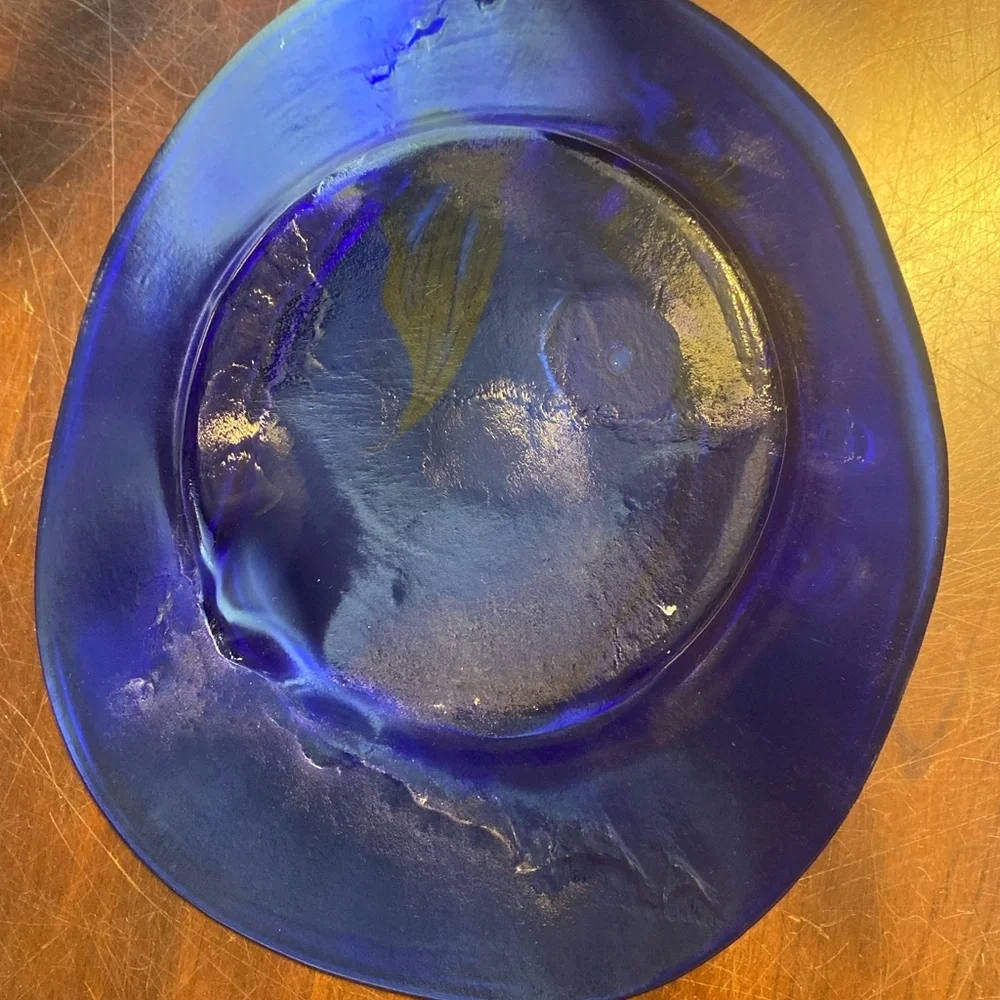 Blue and Orange Fish Decor with Flowing Fin